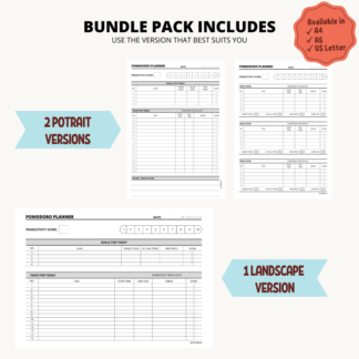 Pomodoro Planner Bundle