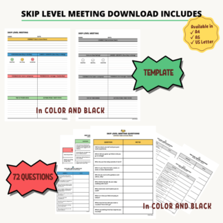 Skip Level Meeting Questions + Template