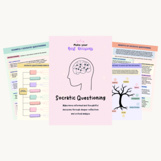 Socratic questioning is about fostering deeper reflection and critical analysis. Socratic questions are meant to guide your thinking, encourage self-examination, and ultimately lead you to make more informed and thoughtful decisions.