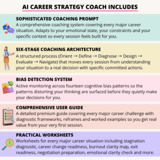Career decision making system using AI prompts and structured thinking