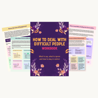 Difficult people don't have to control your day. This workbook helps you understand what's really driving their behavior, spot your own triggers before they hijack your response and know when to engage versus let go. You'll get practical tools to stay calm under pressure, communicate without escalating and protect your energy when a situation just won't change.